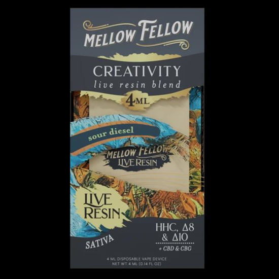 Picture of MELLOW FELLOW SOUR DIESEL SATIVA CREATIVITY BLEND LIVE RESIN 4ML