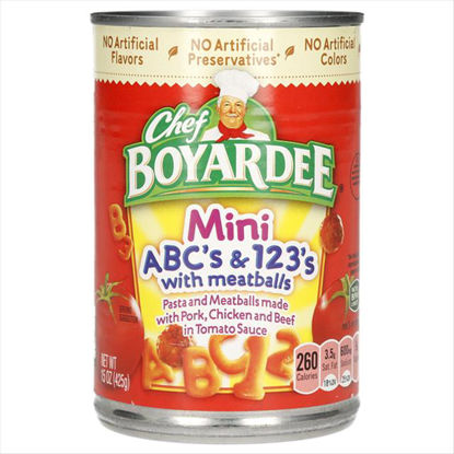 Picture of CHEF BOYARDEE ABC AND 123 IN SAUCE 15OZ