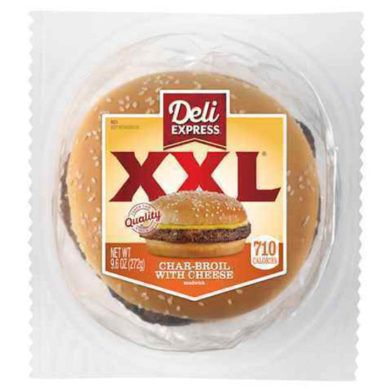 Picture of DELI EXPRESS XXL CHAR BROIL BEEF PATTY WITH CHEESE SANDWICHH 9.6OZ