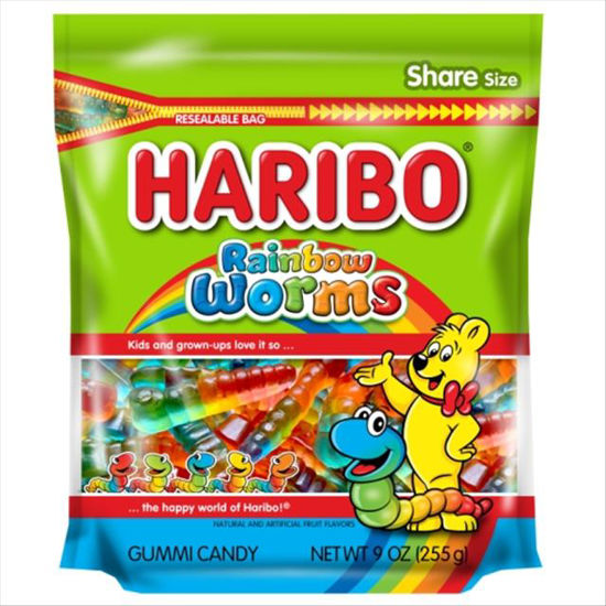 Picture of HARIBO GUMMI RAINBOW WORMS 9 OZ