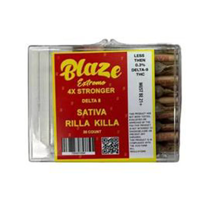 Picture of BLAZE EXTREME RILLA KILLA SATIVA DELTA 8 PRE ROLLS 30CT