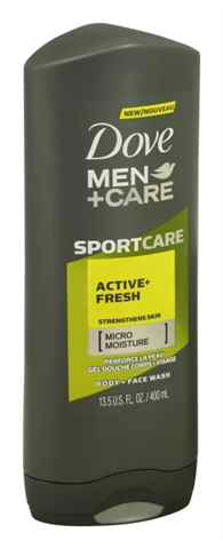 Picture of DOVE MEN ACTIVE FRESH BODY N FACE WASH 13.5OZ