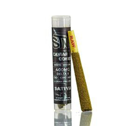 Picture of STNR CAVIAR CONES WHITE WIDOW SATIVA DELTA 8 PRE ROLLS 1.5G 25CT