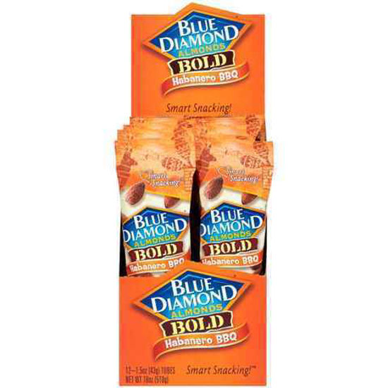 Picture of BLUE DIAMOND ALMOND HABANERO BBQ 1.5OZ 12CT
