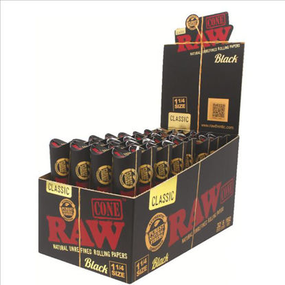 Picture of RAW CLASSIC CONE BLACK 1/4IN 6PK 32CT