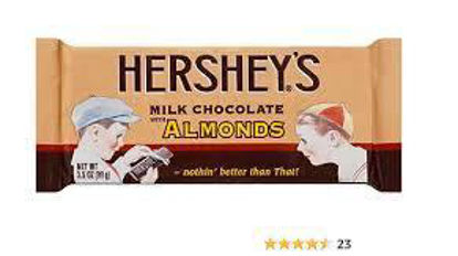 Picture of HERSHEYS MILK CHOCOLATE WITH ALMONDS 24CT 3.5OZ