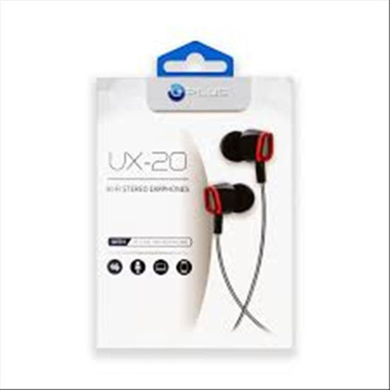 Picture of UPLUS UX 20 HEADPHONE W MIC BLACK RED