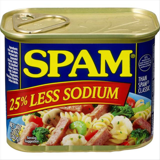 Picture of SPAM 25% LOW SODIUM 12OZ