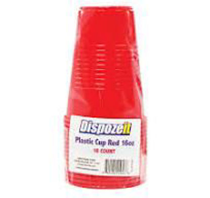 Picture of DISPOZEIT PARTY CUPS PLASTIC RED 16OZ 16CT