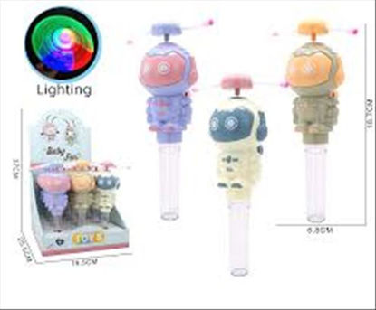 Picture of TOY CANDY HAND OPERATED LIGHTING ROBOT  12CT 