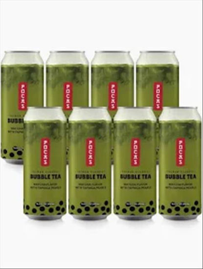 Picture of POCAS TAIWAN CLASSIC BUBBLE TEA MATCCHA  FLAVOR WITH TAPIOCA PEARLS 16OZ 24 CT