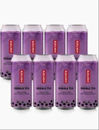 Picture of POCAS TAIWAN CLASSIC BUBBLE TEA TARO FLAVOR WITH TAPIOCA PEARLS 16OZ 24 CT