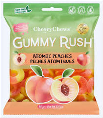 Picture of CHERRY CHEWS GUMMY RUSH ATOMIC PEACHES 3OZ