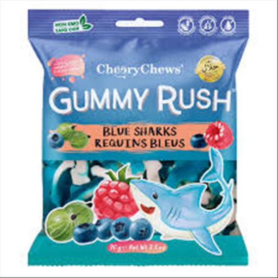 Picture of CHERRY CHEWS GUMMY RUSH BLUE SHARKS 3OZ