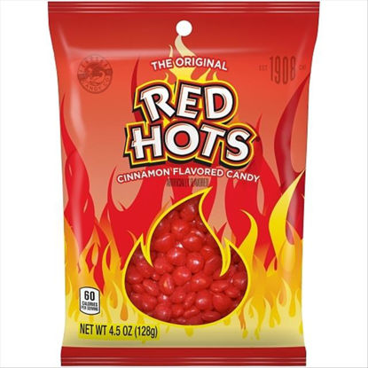 Picture of RED HOTS CINNAMON  FLAVORED CANDY PEG 4.5OZ 