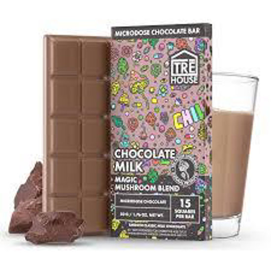 Picture of TRE HOUSE MAGIC MUSHROOM 15SQ CHOCO BAR CHOCOLATE MILK