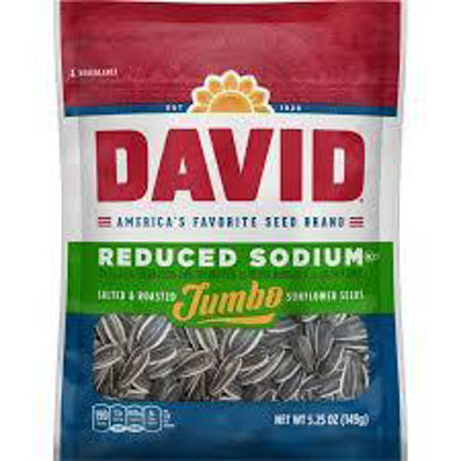 Picture of DAVID SUNFLOWER SEEDS JUMBO REDUCED SODIUM 5.25OZ