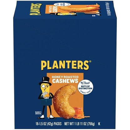 Picture of PLANTERS HONEY ROASTED CASHEWS 1.5 OZ 18CT