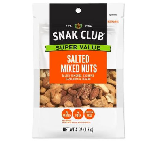 Picture of SNAK CLUB SALTED MIXED NUTS 4OZ