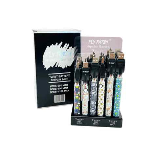 Picture of FLY FRESH WOOD SERIES TWIST BATTERY DISPLAY 24CT