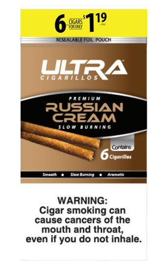 Picture of ULTRA RUSSIAN CREAM CIGARS 6 FOR 1.19