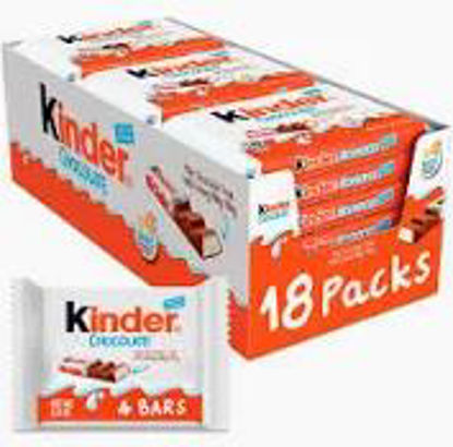 Picture of KINDER MILK CHOCOLATE BAR 18CT