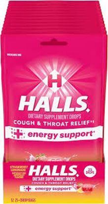 Picture of HALLS COUGH DROPS ENERGY SUPPORT 25CT
