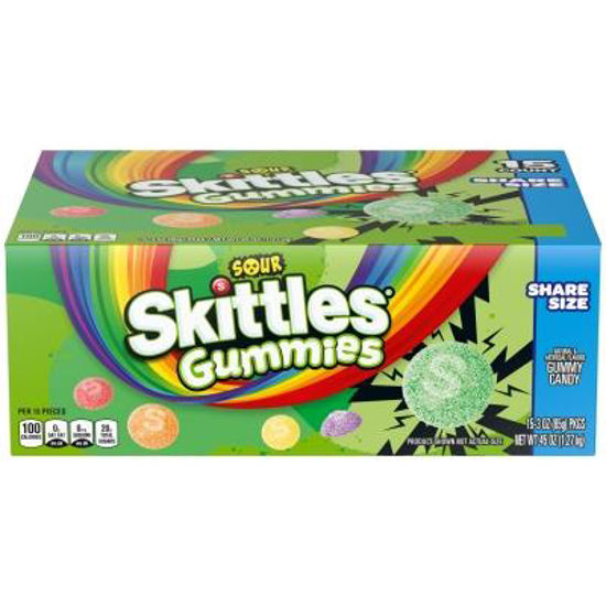 Picture of SKITTLES SOUR GUMMIES SHARE SIZE 15CT 3.0OZ