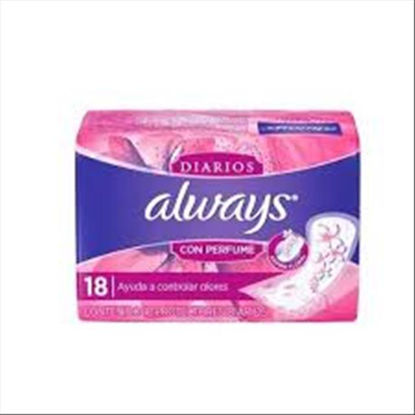 Picture of ALWAYS DAILY LINERS FLORAL SCENTED 18CT