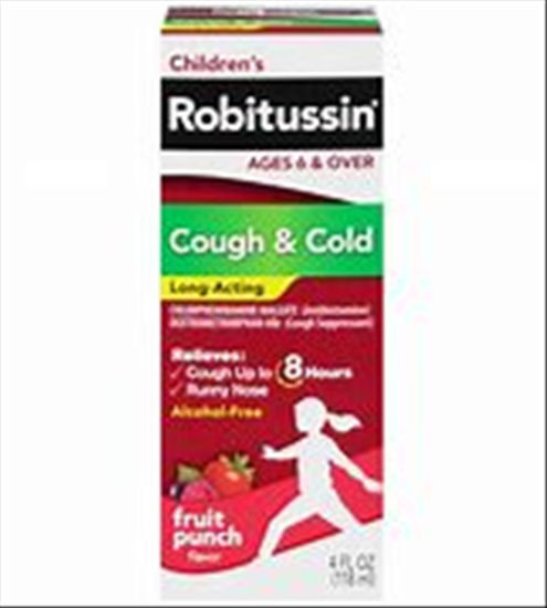 Picture of ROBITUSSIN CHILDRENS COUGH & COLD FRUIT PUNCH 4 OZ 