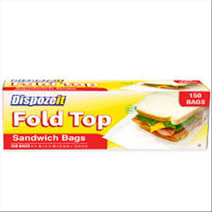 Picture of DISPOZEIT SANDWICH BAG FOLD & LOCK 150CT