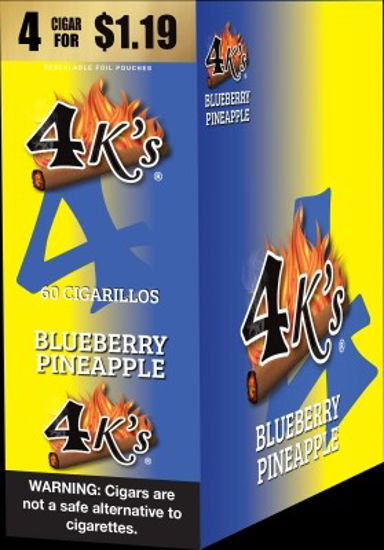 Picture of 4KINGS BLUEBERRY PINEAPPLE 4 FOR 1.19 15CT 4PK