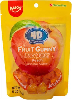 Picture of AMOS 4D FRUIT GUMMY PEACH BURST 6OZ