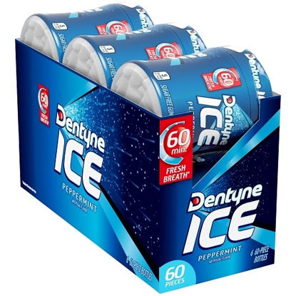Picture of DENTYNE ICE GUM BOTTLE  PEPPERMINT SUGAR FREE 6/60PC