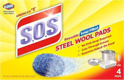 Picture of SOS REUSEABLE STEEL WOOL PADS 4CT